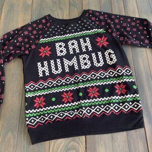 FREEZE Bah Humbug Scrooge Christmas Ugly Sweater Sweatshirt - Men’s Small (XM1)